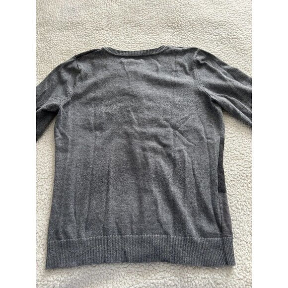 Van Heusen Studio Gray Monotone Color Block Button Front Cardigan Size XS - Picture 2 of 6